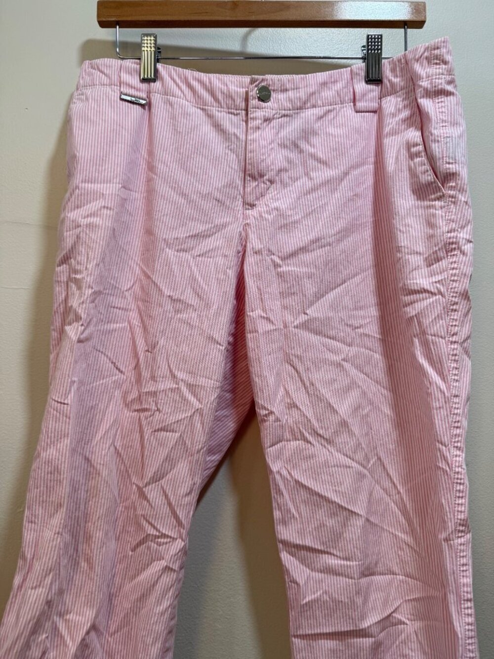 Lauren Ralph Lauren Active Cropped Pants 6P Vintage Seersucker 1990s Vintage - Picture 4 of 8